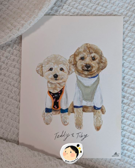 Pet portrait on art paper