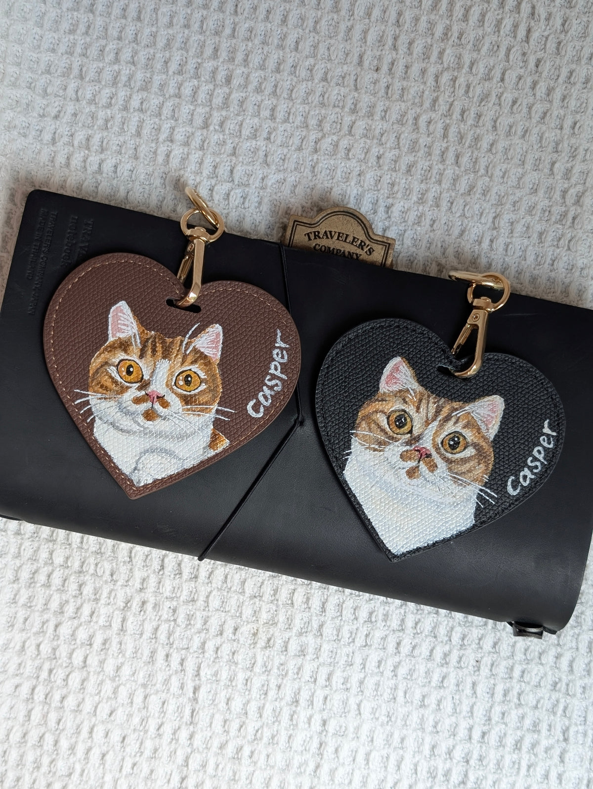 Furever in my Heart,  Hand-Painted Pet Portrait on Heart Tag