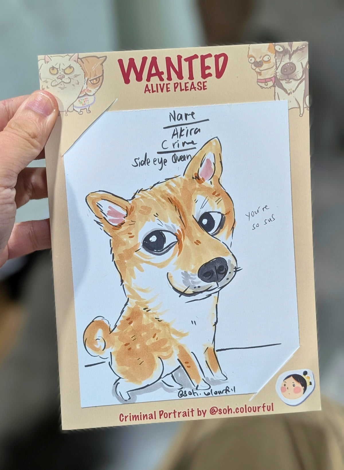 Criminal Pet Caricature, i draw your pets as WANTED criminals