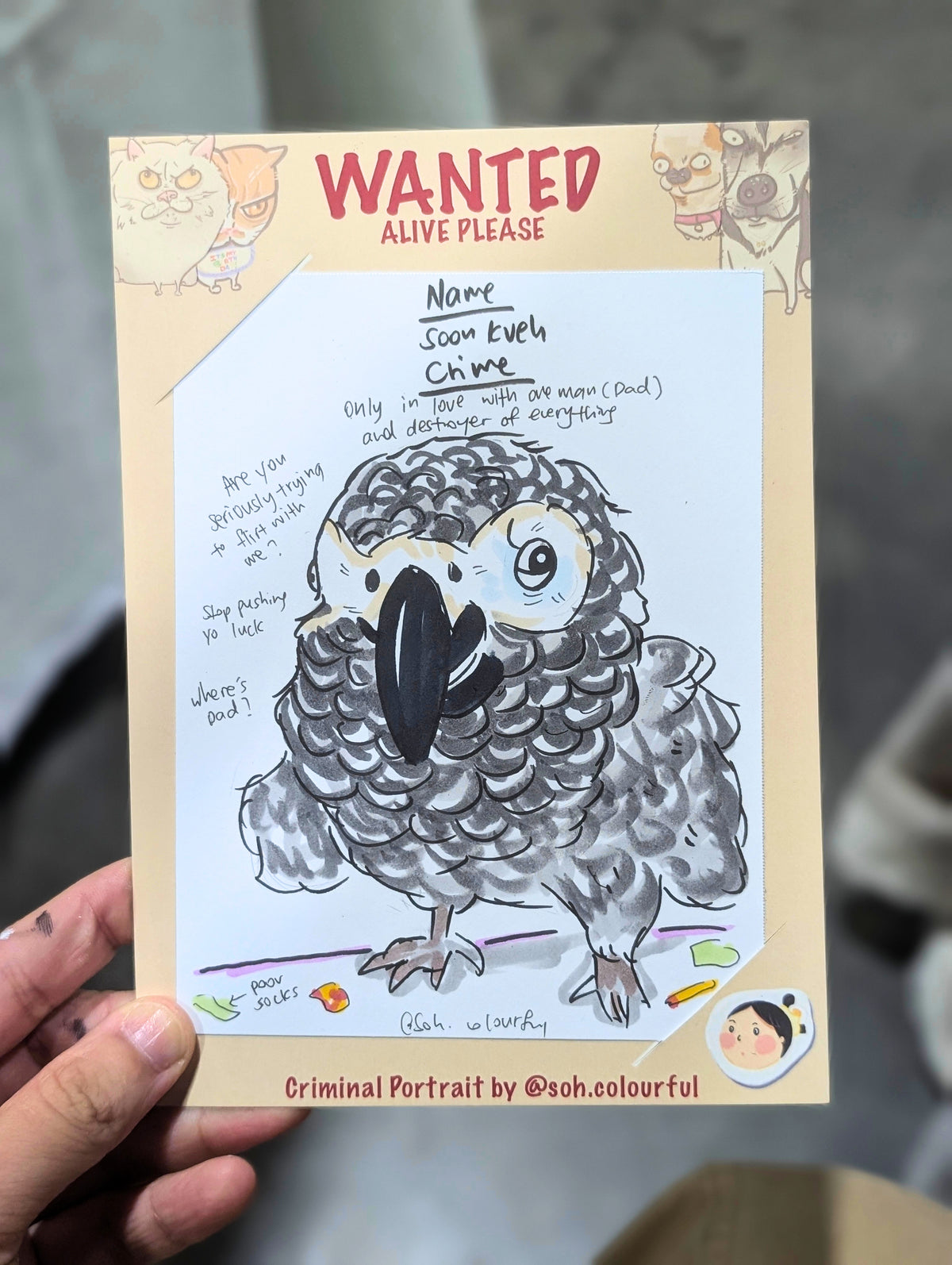 Criminal Pet Caricature, i draw your pets as WANTED criminals