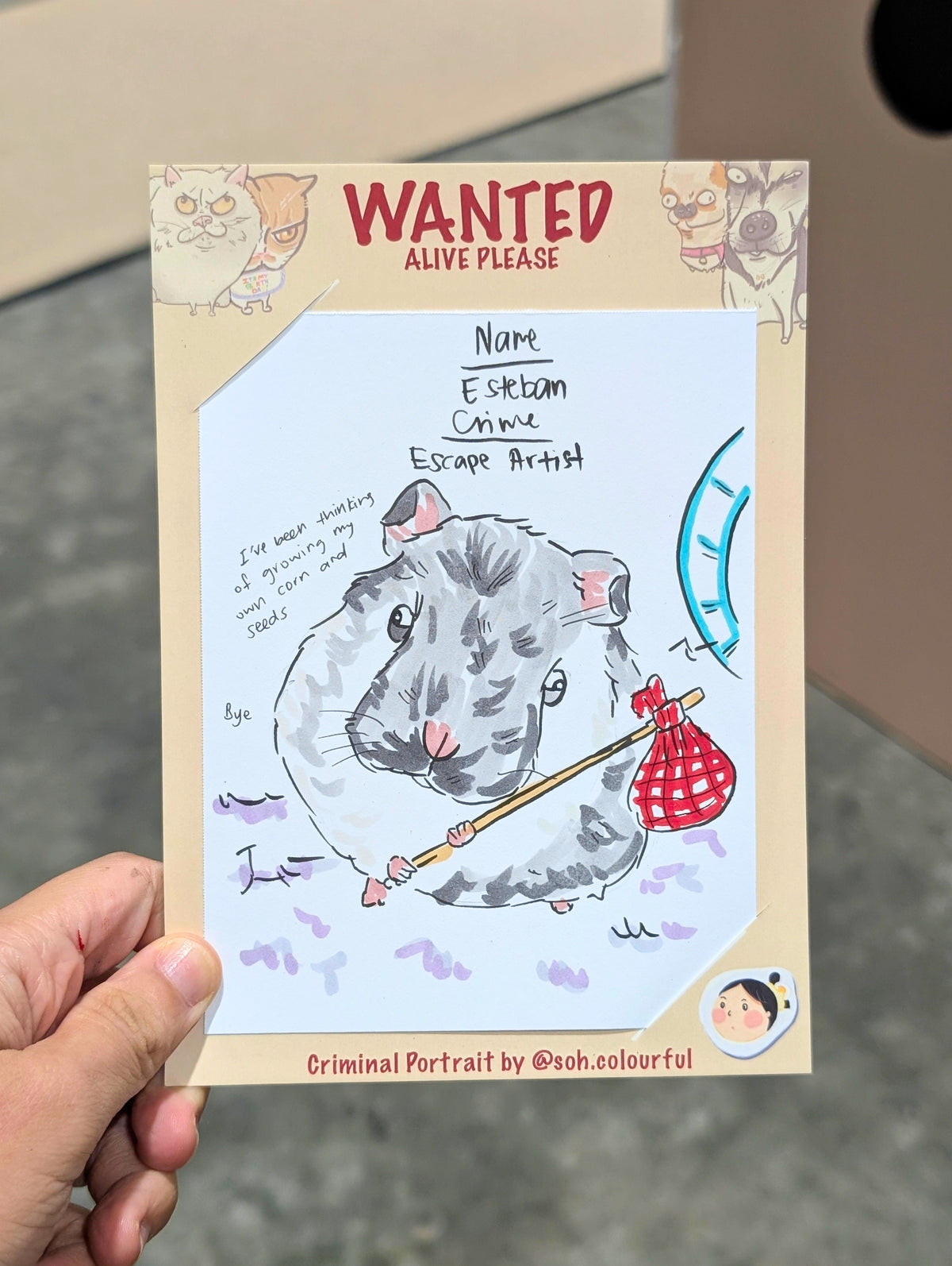 Criminal Pet Caricature, i draw your pets as WANTED criminals