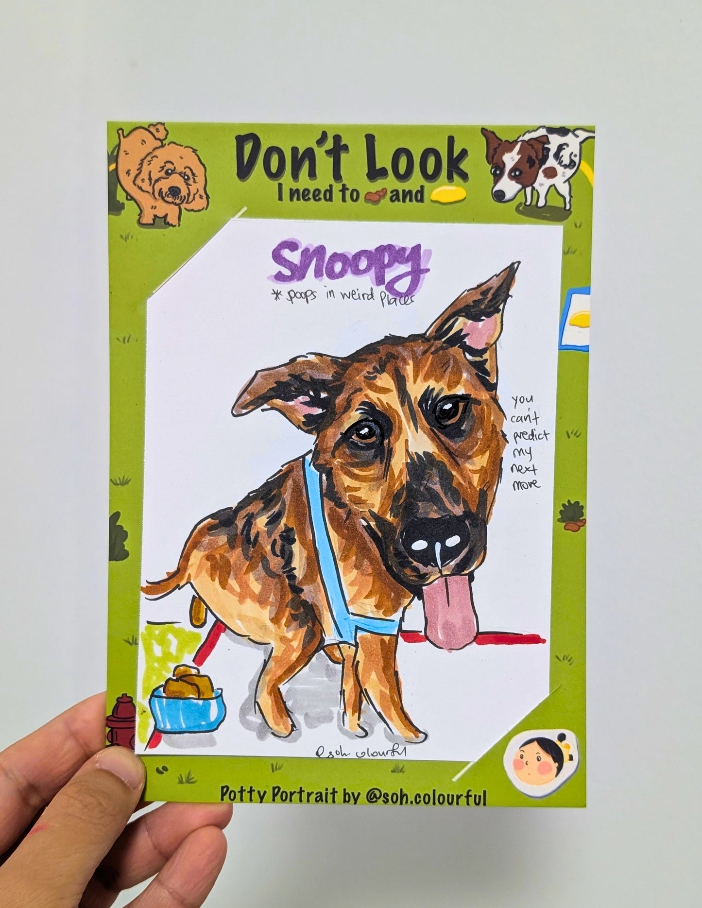 Potty Pet Portrait, I draw your pets pooping and peeing