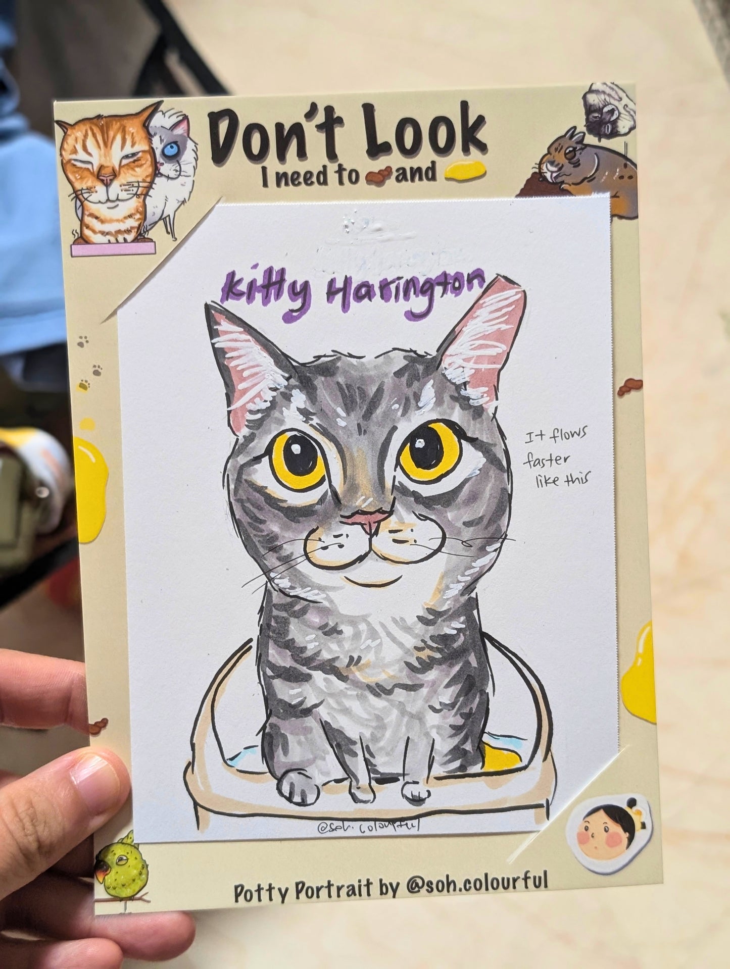 Potty Pet Portrait, I draw your pets pooping and peeing